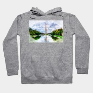 Washington Monument watercolor Hoodie